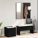 Casa si Gradina - Mobilier - Organizare si depozitare - Bancute - Set Mobilier pentru Hol  Lemn Ingineresc Negru Stejar - Infinity.ro