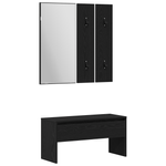 Casa si Gradina - Mobilier - Organizare si depozitare - Bancute - Set Mobilier pentru Hol  Lemn Ingineresc Negru Stejar - Infinity.ro