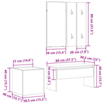 Casa si Gradina - Mobilier - Organizare si depozitare - Bancute - Set Mobilier pentru Hol  Lemn Ingineresc Negru Stejar - Infinity.ro