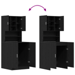 Electronice si Electrocasnice - Masini de spalat vase - Accesorii masini de spalat vase - Dulapuri pentru Masini de Spalat  2 piese Stejar Negru 70.5x71.5x181.5 cm Lemn Ingineresc - Infinity.ro