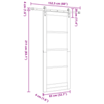 Casa si Gradina - Constructii - Usi interior, exterior si garaj - Usi interior - Usa glisanta  cu set de accesorii "ORKDAL" Alb 83x211 cm - Infinity.ro