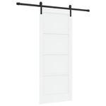 Casa si Gradina - Constructii - Usi interior, exterior si garaj - Usi garaj - Usa Glisanta  cu Set Hardware Alb 83x202 cm Lemn Masiv de Pin - Infinity.ro