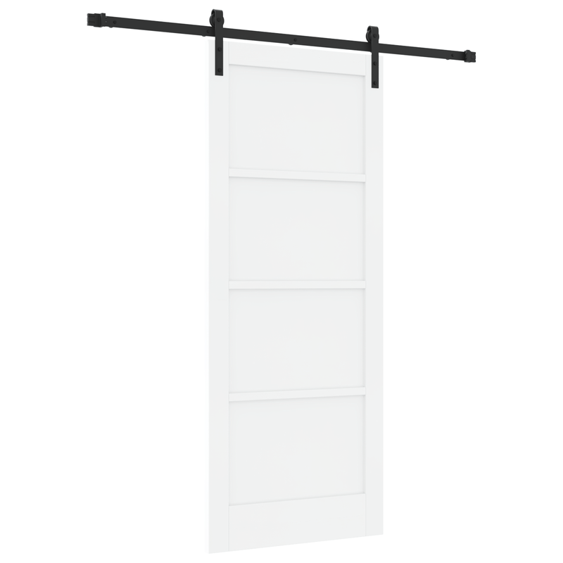 Casa si Gradina - Constructii - Usi interior, exterior si garaj - Usi garaj - Usa Glisanta  cu Set Hardware Alb 83x202 cm Lemn Masiv de Pin - Infinity.ro