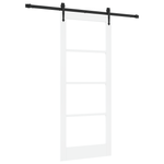 Casa si Gradina - Constructii - Usi interior, exterior si garaj - Usi interior - Usa Glisanta  cu Set de Accesorii Alb 83x202 cm Lemn Solid de Pin - Infinity.ro