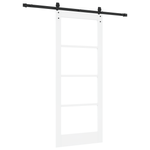 Casa si Gradina - Constructii - Usi interior, exterior si garaj - Usi interior - Usa Glisanta  cu Set de Accesorii Alb 83x202 cm Lemn Solid de Pin - Infinity.ro
