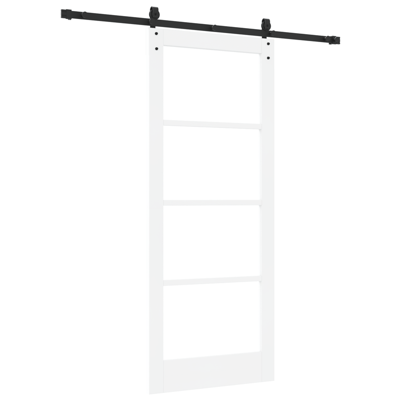 Casa si Gradina - Constructii - Usi interior, exterior si garaj - Usi interior - Usa Glisanta  cu Set de Accesorii Alb 83x202 cm Lemn Solid de Pin - Infinity.ro