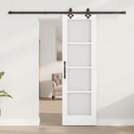 Casa si Gradina - Constructii - Usi interior, exterior si garaj - Usi interior - Usa glisanta  cu set de hardware Alb 61x198.5 cm Lemn masiv Pin - Infinity.ro
