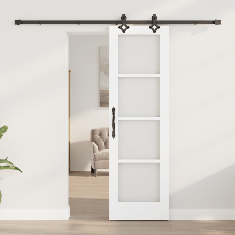 Casa si Gradina - Constructii - Usi interior, exterior si garaj - Usi interior - Usa glisanta  cu set de hardware Alb 61x198.5 cm Lemn masiv Pin - Infinity.ro