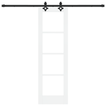 Casa si Gradina - Constructii - Usi interior, exterior si garaj - Usi interior - Usa glisanta  cu set de hardware Alb 61x198.5 cm Lemn masiv Pin - Infinity.ro