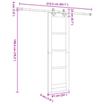Casa si Gradina - Constructii - Usi interior, exterior si garaj - Usi interior - Usa glisanta  cu set de hardware Alb 61x198.5 cm Lemn masiv Pin - Infinity.ro