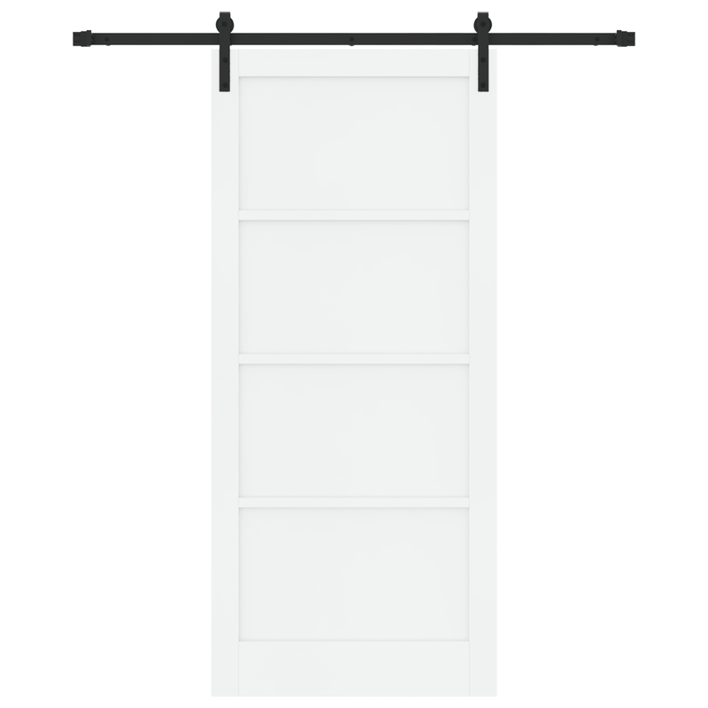 Casa si Gradina - Constructii - Usi interior, exterior si garaj - Usi garaj - Usa Glisanta  cu Set de Accesorii Alb 93x211 cm Lemn Masiv Pin - Infinity.ro