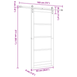 Casa si Gradina - Constructii - Usi interior, exterior si garaj - Usi garaj - Usa Glisanta  cu Set de Accesorii Alb 93x211 cm Lemn Masiv Pin - Infinity.ro