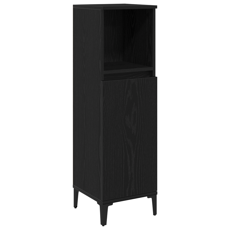 Casa si Gradina - Mobilier - Seturi de mobilier - Seturi baie - Set de dulapuri pentru baie in 3 piese Negru Stejar Lemn Compus - Infinity.ro