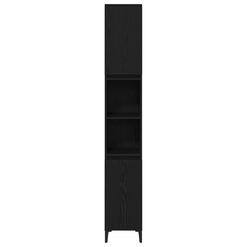 Casa si Gradina - Mobilier - Seturi de mobilier - Seturi baie - Set de dulapuri pentru baie in 3 piese Negru Stejar Lemn Compus - Infinity.ro