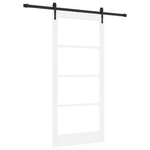 Casa si Gradina - Constructii - Usi interior, exterior si garaj - Usi interior - Set usa glisanta  cu set de accesorii alb 93x202 cm din lemn masiv de pin - Infinity.ro