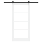 Casa si Gradina - Constructii - Usi interior, exterior si garaj - Usi interior - Set usa glisanta  cu set de accesorii alb 93x202 cm din lemn masiv de pin - Infinity.ro