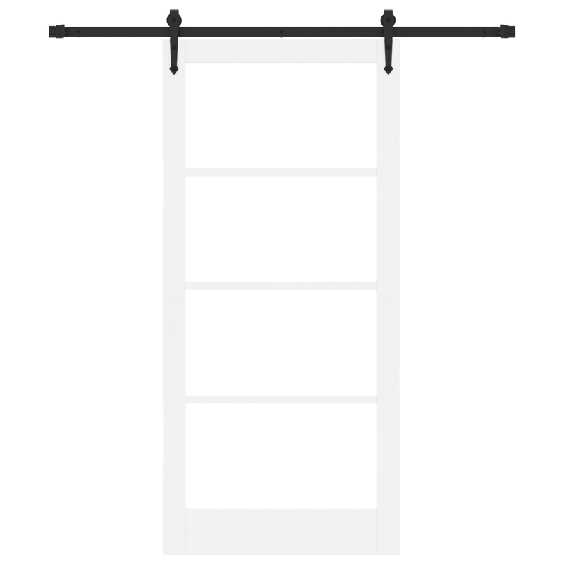 Casa si Gradina - Constructii - Usi interior, exterior si garaj - Usi interior - Set usa glisanta  cu set de accesorii alb 93x202 cm din lemn masiv de pin - Infinity.ro