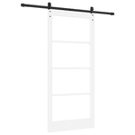 Casa si Gradina - Constructii - Usi interior, exterior si garaj - Usi interior - Set usa glisanta  cu set de accesorii alb 93x202 cm din lemn masiv de pin - Infinity.ro