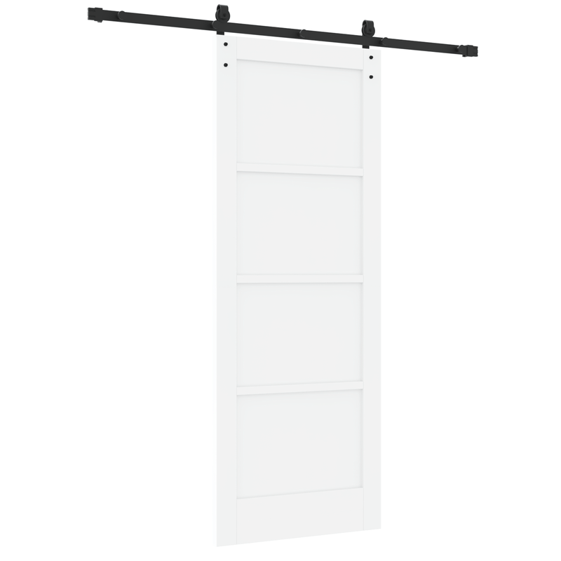 Casa si Gradina - Constructii - Usi interior, exterior si garaj - Usi garaj - Usa glisanta  cu set de accesorii alb 78x202 cm din lemn de pin solid - Infinity.ro
