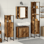 Casa si Gradina - Mobilier - Seturi de mobilier - Seturi baie - Set mobila baie 4 piese Lemn Rustic Lemn prelucrat - Infinity.ro