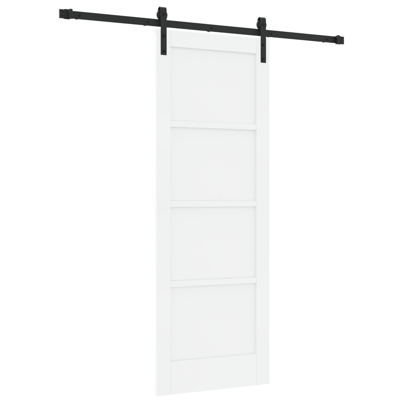 Casa si Gradina - Constructii - Usi interior, exterior si garaj - Usi garaj - Usa glisanta  cu set de accesorii alb 73.5x198.5 cm lemn masiv pin - Infinity.ro