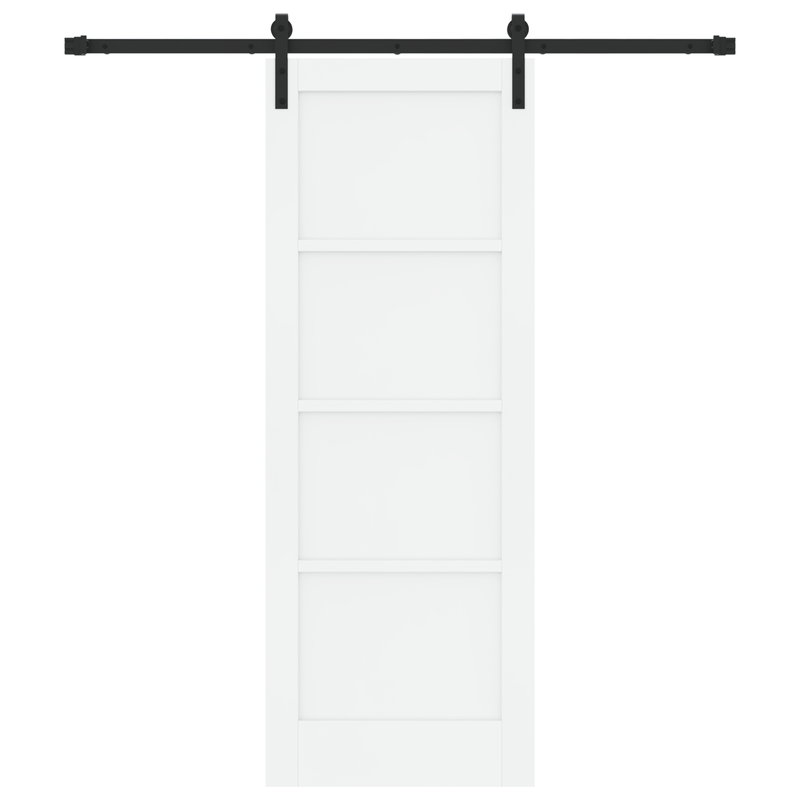 Casa si Gradina - Constructii - Usi interior, exterior si garaj - Usi garaj - Usa glisanta  cu set de accesorii alb 73.5x198.5 cm lemn masiv pin - Infinity.ro