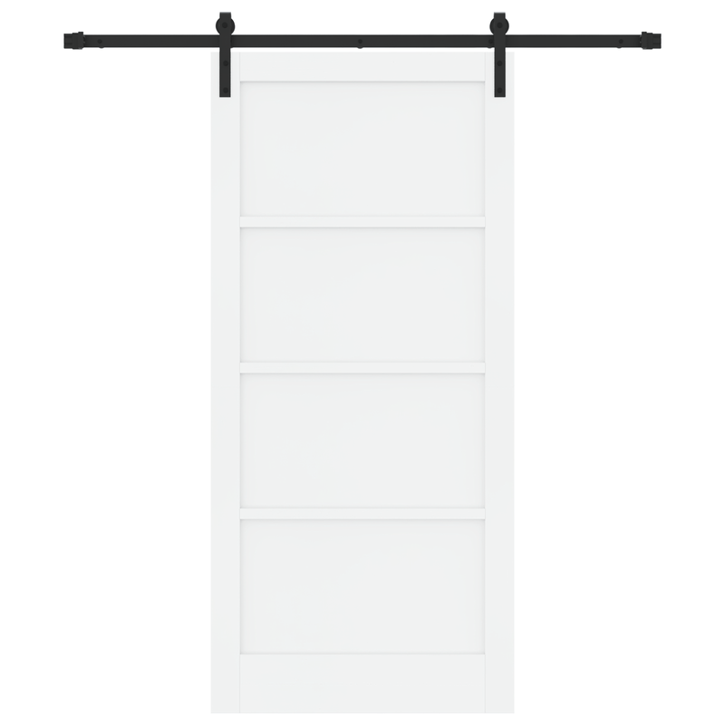 Casa si Gradina - Constructii - Usi interior, exterior si garaj - Usi garaj - Usa glisanta  cu set de accesorii alb 93x202 cm din lemn masiv de pin - Infinity.ro