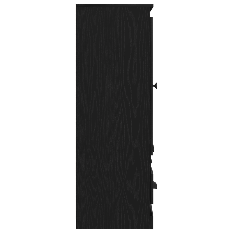 Casa si Gradina - Mobilier - Comode si corpuri - Corpuri bucatarie - Highboard Negru Stejar 132x35,5x103,5 cm Lemn Prelucrat - Infinity.ro