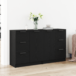 Casa si Gradina - Mobilier - Comode si corpuri - Comode - Mese laterale 2 buc Negru Stejar 60x30x70 cm Lemn prelucrat - Infinity.ro