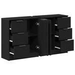 Casa si Gradina - Mobilier - Comode si corpuri - Comode - Mese laterale 2 buc Negru Stejar 60x30x70 cm Lemn prelucrat - Infinity.ro