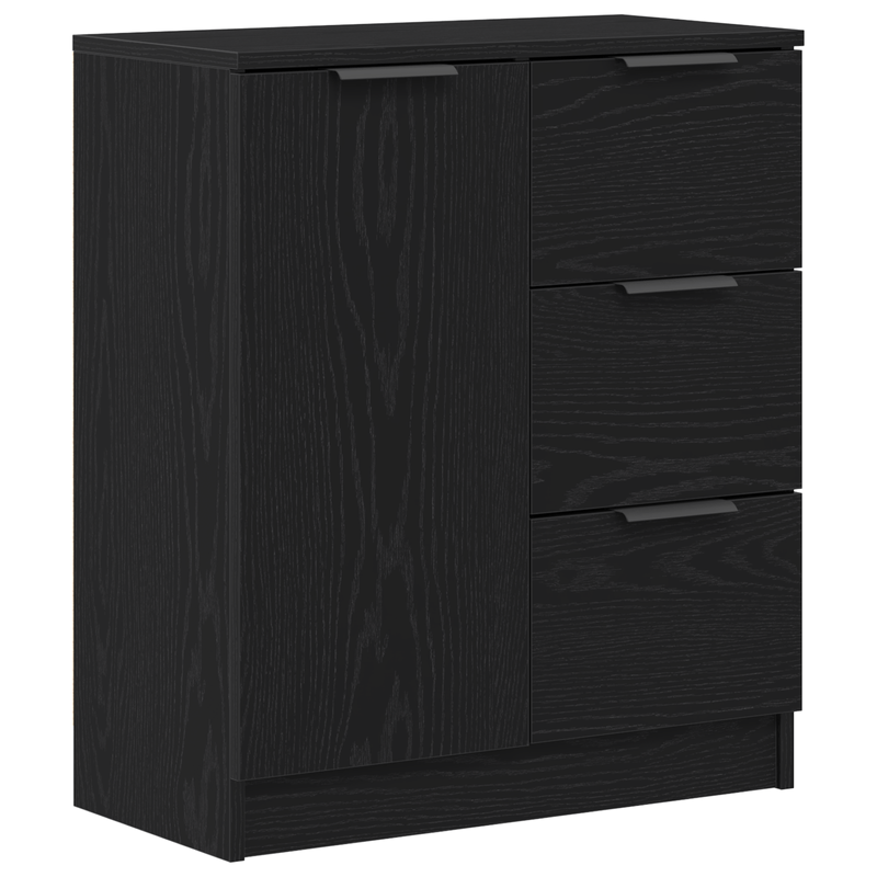 Casa si Gradina - Mobilier - Comode si corpuri - Comode - Mese laterale 2 buc Negru Stejar 60x30x70 cm Lemn prelucrat - Infinity.ro