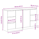 Casa si Gradina - Mobilier - Comode si corpuri - Comode - Mese laterale 2 buc Negru Stejar 60x30x70 cm Lemn prelucrat - Infinity.ro