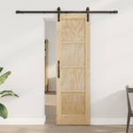 Casa si Gradina - Constructii - Usi interior, exterior si garaj - Usi interior - Usa glisanta  cu Set de accesorii 61x198.5 cm Lemn masiv de pin - Infinity.ro
