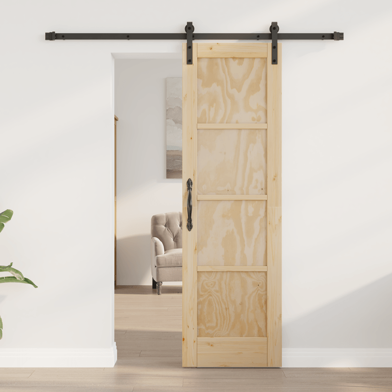 Casa si Gradina - Constructii - Usi interior, exterior si garaj - Usi interior - Usa glisanta  cu Set de accesorii 61x198.5 cm Lemn masiv de pin - Infinity.ro