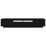 Casa si Gradina - Mobilier - Comode si corpuri - Comode - Dulap TV cu lumini LED stejar negru 200x35x40 cm lemn prelucrat - Infinity.ro