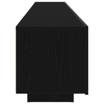 Casa si Gradina - Mobilier - Comode si corpuri - Comode - Dulap TV cu lumini LED stejar negru 200x35x40 cm lemn prelucrat - Infinity.ro