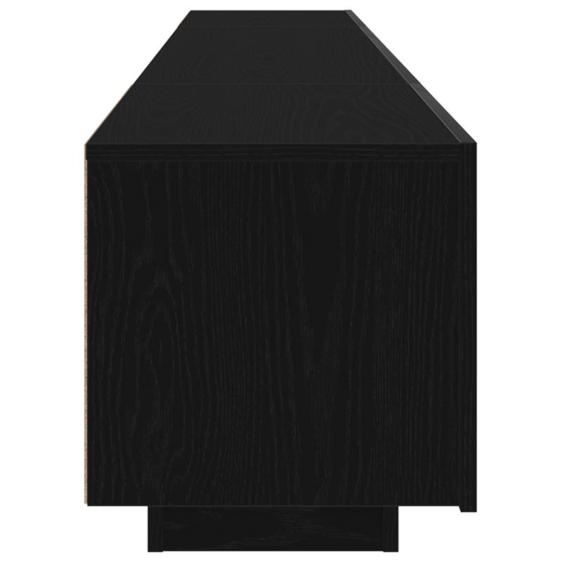 Casa si Gradina - Mobilier - Comode si corpuri - Comode - Dulap TV cu lumini LED stejar negru 200x35x40 cm lemn prelucrat - Infinity.ro