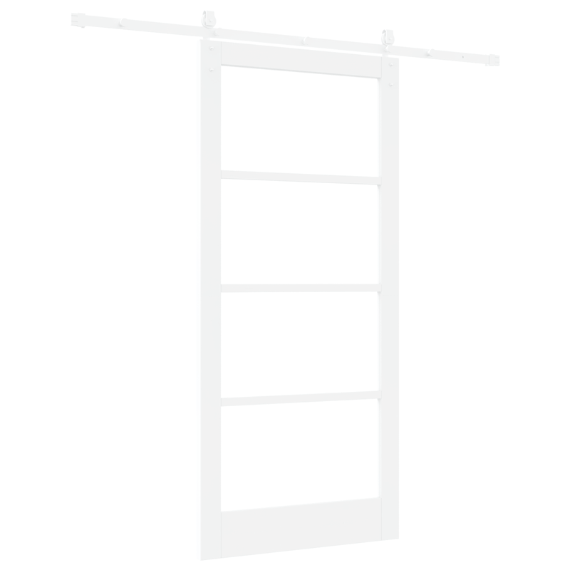 Casa si Gradina - Constructii - Usi interior, exterior si garaj - Usi interior - Usa glisanta  cu set hardware alb 93x202 cm din lemn masiv de pin - Infinity.ro