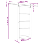 Casa si Gradina - Constructii - Usi interior, exterior si garaj - Usi interior - Usa glisanta  cu set hardware alb 93x202 cm din lemn masiv de pin - Infinity.ro