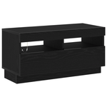 Casa si Gradina - Mobilier - Comode si corpuri - Comode - Dulap TV  cu lumini LED, stejar negru, 180x35x40 cm, din lemn prelucrat - Infinity.ro