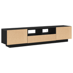 Casa si Gradina - Mobilier - Comode si corpuri - Comode - Dulap TV  cu lumini LED, stejar negru, 180x35x40 cm, din lemn prelucrat - Infinity.ro