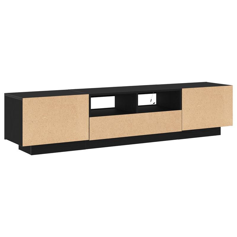 Casa si Gradina - Mobilier - Comode si corpuri - Comode - Dulap TV  cu lumini LED, stejar negru, 180x35x40 cm, din lemn prelucrat - Infinity.ro