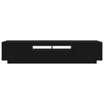 Casa si Gradina - Mobilier - Comode si corpuri - Comode - Dulap TV  cu lumini LED, stejar negru, 180x35x40 cm, din lemn prelucrat - Infinity.ro