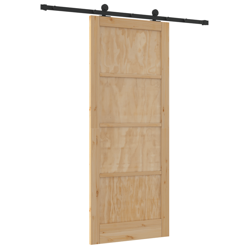 Casa si Gradina - Constructii - Usi interior, exterior si garaj - Usi interior - Usa glisanta  cu set de hardware 86x211 cm din lemn masiv de pin - Infinity.ro