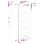 Casa si Gradina - Constructii - Usi interior, exterior si garaj - Usi interior - Usa glisanta  cu set de hardware 86x211 cm din lemn masiv de pin - Infinity.ro