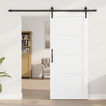 Casa si Gradina - Constructii - Usi interior, exterior si garaj - Usi interior - Usa Glisanta  cu Set de Hardware Alb 86x198.5 cm Lemn Masiv de Pin - Infinity.ro