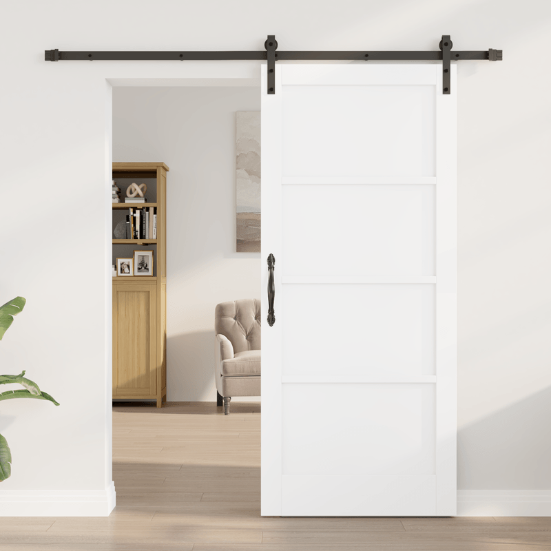 Casa si Gradina - Constructii - Usi interior, exterior si garaj - Usi interior - Usa Glisanta  cu Set de Hardware Alb 86x198.5 cm Lemn Masiv de Pin - Infinity.ro