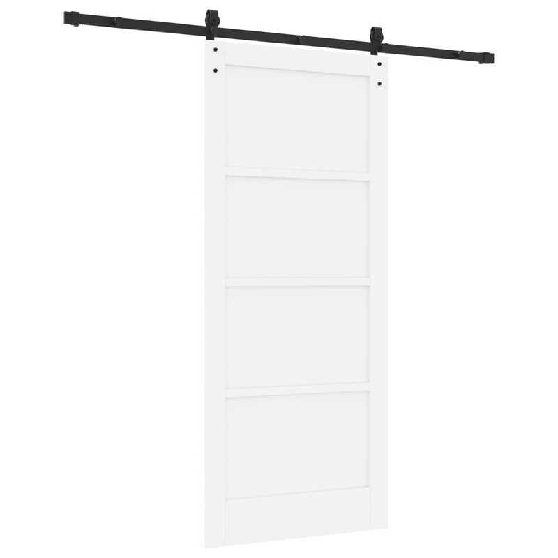 Casa si Gradina - Constructii - Usi interior, exterior si garaj - Usi interior - Usa Glisanta  cu Set de Hardware Alb 86x198.5 cm Lemn Masiv de Pin - Infinity.ro
