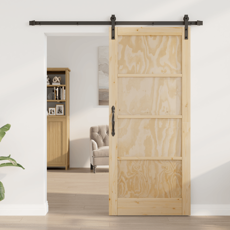 Casa si Gradina - Constructii - Usi interior, exterior si garaj - Usi interior - Usa Culisanta  cu Set de Accesorii 86x198.5 cm Lemn Solid de Pin - Infinity.ro