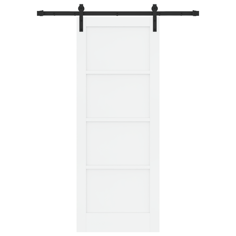 Casa si Gradina - Constructii - Usi interior, exterior si garaj - Usi interior - Usa glisanta cu set de accesorii alb 78x202 cm din lemn masiv de pin - Infinity.ro